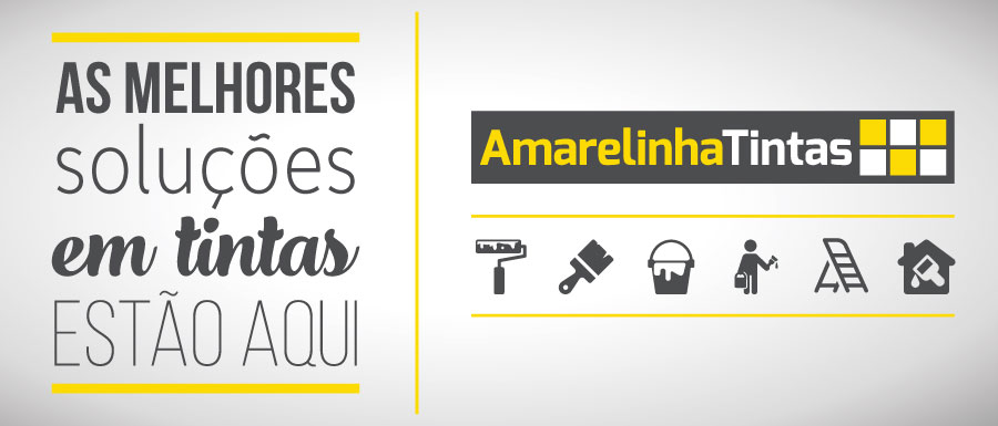 imagem com conteudo institucional do grupo amarelinha dizendo que as melhores soluções em tintas estão aqui